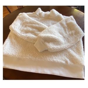 Gap Sherpa mock turtleneck Sweatshirt White Lrg